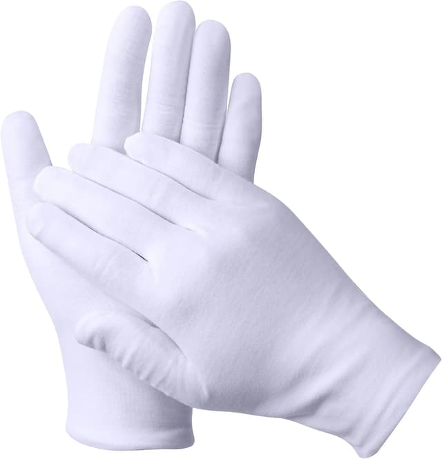 Detalle de 5 Pairs White Cotton Gloves for Eczema & Dry Hands (Stretchable Moisturising Gloves)