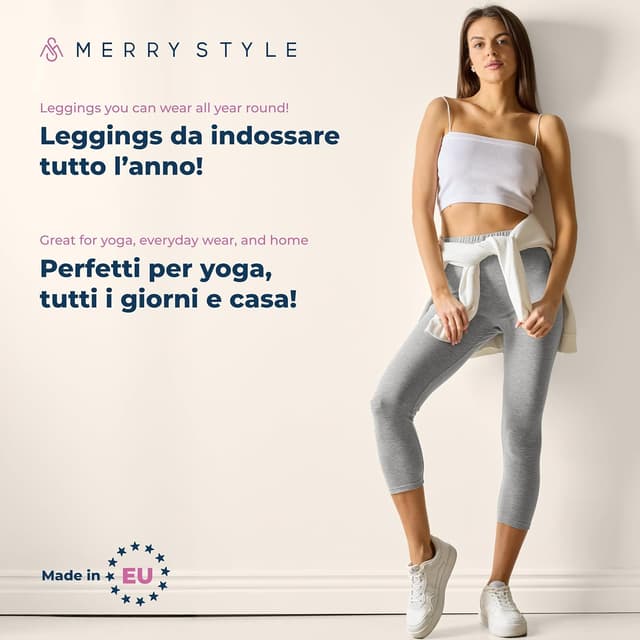 Thumbnail 4 de Merry Style MS10-199 Leggings 3/4 in cotone