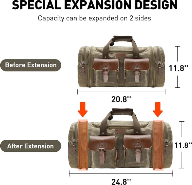 Thumbnail 6 de Wildroad Waxed Canvas Duffle 50L