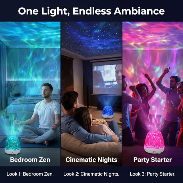 Thumbnail 5 de Sensory Night Lights Ocean Light Galaxy Projector