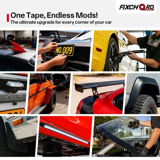 Thumbnail 6 de FIXCHORD Double Sided Tape Heavy Duty – extra strong waterproof mounting tape (black)