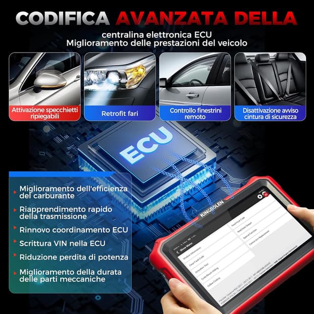 Detalle 2 de KINGBOLEN K8 Pro Diagnosi Auto 8 pollici