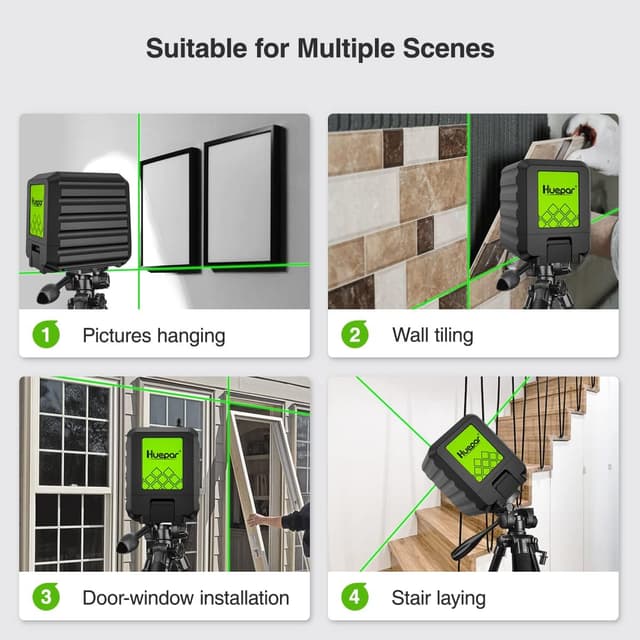 Thumbnail 4 de Huepar B011G 100ft Green Laser Level 🛠