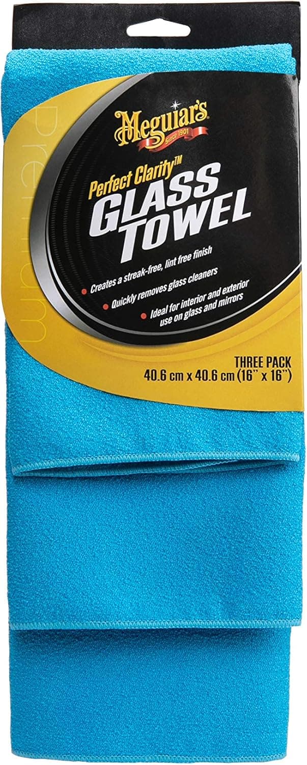Detalle 2 de Meguiar's Perfect Clarity Glass Towels (3-Pack) — Premium Streak-Free, Lint-Free Microfiber for Windows & Windshields