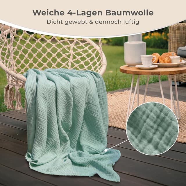 Thumbnail 5 de LAYNENBURG Musselin Tagesdecke 150x200