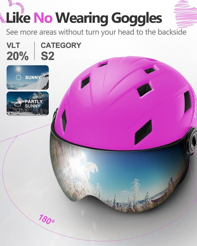 Thumbnail 4 de Odoland Kids Ski Helmet with 2-in-1 Visor