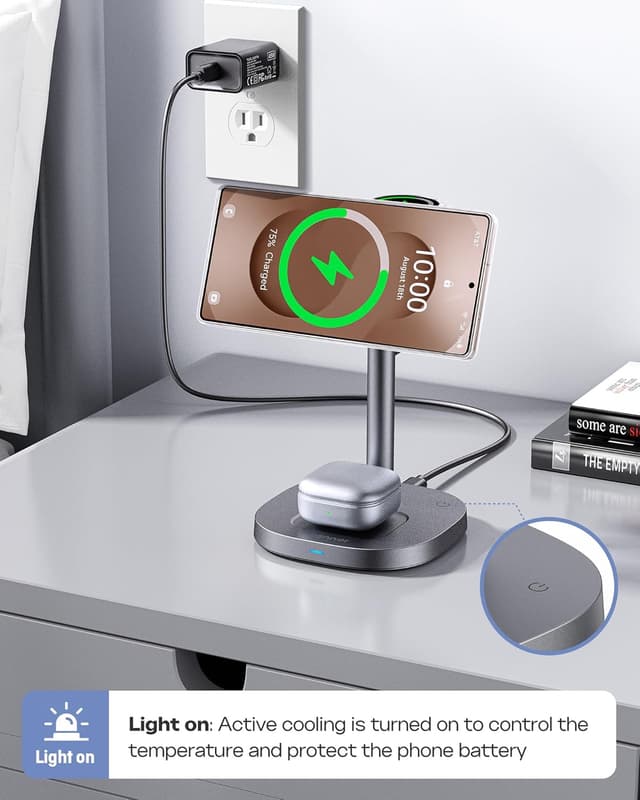 Thumbnail 6 de Chargeur sans fil 3 en 1 Augnner pour Samsung : charge magnétique 15 W, station pour Galaxy Watch et Galaxy Buds