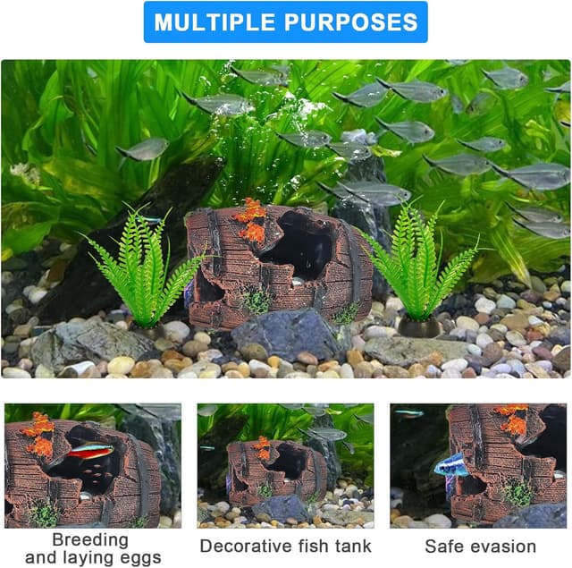 Detalle de MDPUTY Fish Tank Cave Decor 10 x 7cm