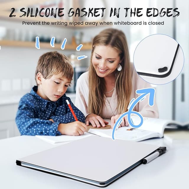 Detalle 2 de AGM A4 Pizarra Blanca Portátil 📐, Doble Cara, Incluye Bolígrafo