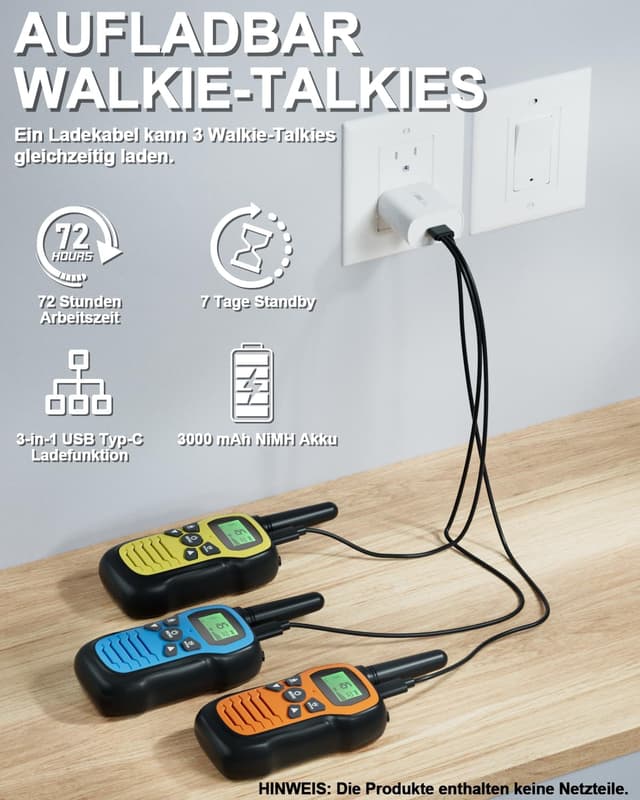 Detalle de Walkie-Talkie-Set 3er mit 16 Kanälen