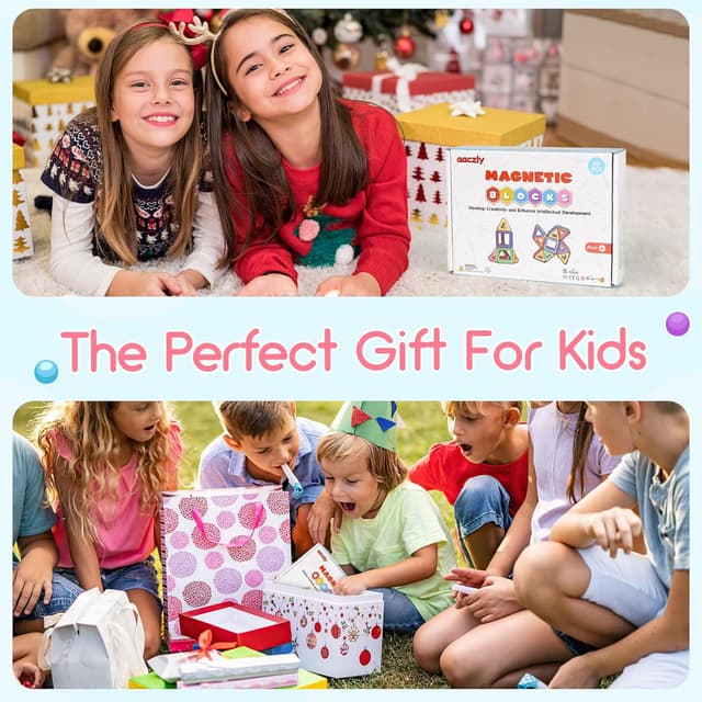 Thumbnail 6 de aaczly Bloques magnéticos 50 piezas para niños
