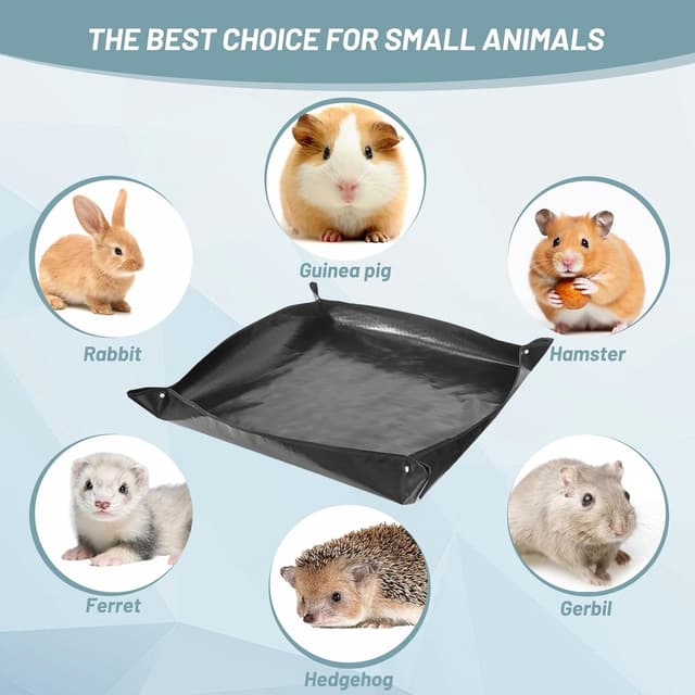 Detalle de Wasserdicht Haustier Laufgittermatte (150 x 100 cm) – wasserfeste Unterlage für Meerschweinchen, Kaninchen & Co.