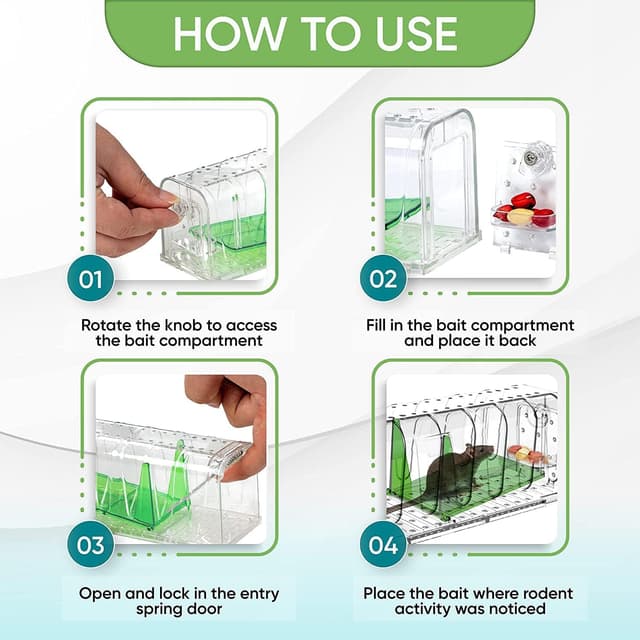 Thumbnail 5 de Lebendfalle für Maus Mausefalle 2er Set – kontaktlos 🚪?UTF-8
