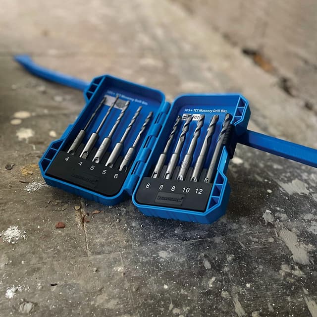 Detalle 2 de Silverline 628645 — Jeu de 10 mèches TCT SDS Plus pour maçonnerie