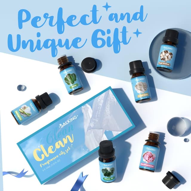 Thumbnail 4 de SALKING Sauber Ätherische Öle Set (6×10 ml) für Diffuser & Luftbefeuchter – clean Duftöle im Geschenkset
