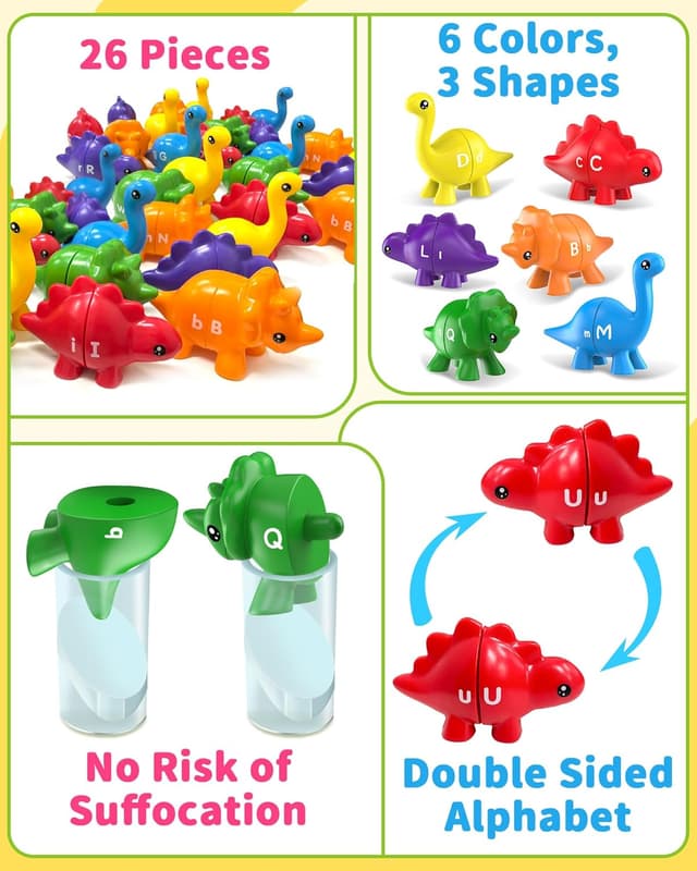 Thumbnail 4 de Walenty 26PCS Dinosaur Alphabet Toy