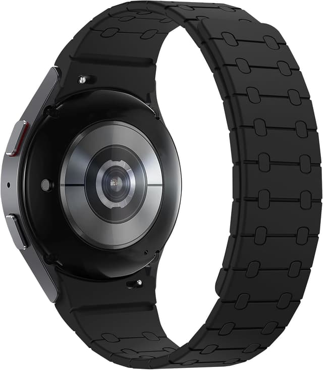 Detalle 2 de Amizee No Gap Magnetic Silicone Strap for Samsung Galaxy Watch (20mm) — Black