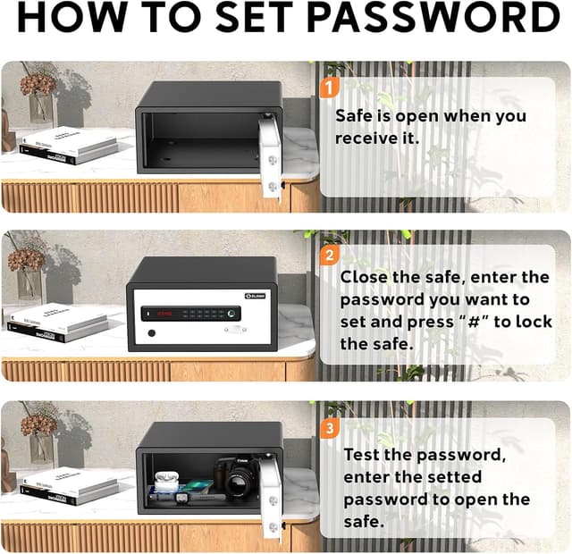 Thumbnail 2 de Z ZLJUAN Hotel Safe 1.1 Cu Ft biometric safe ๐