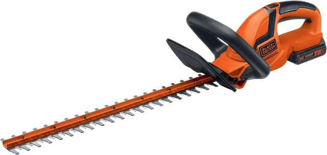 Detalle de BLACK+DECKER 20V MAX Cordless Hedge Trimmer (LHT2220) — 22" Steel Blade, Battery & Charger Included