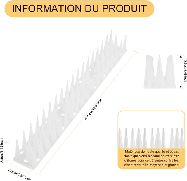 Thumbnail 3 de OFFO Pic Anti Pigeon 4,45m