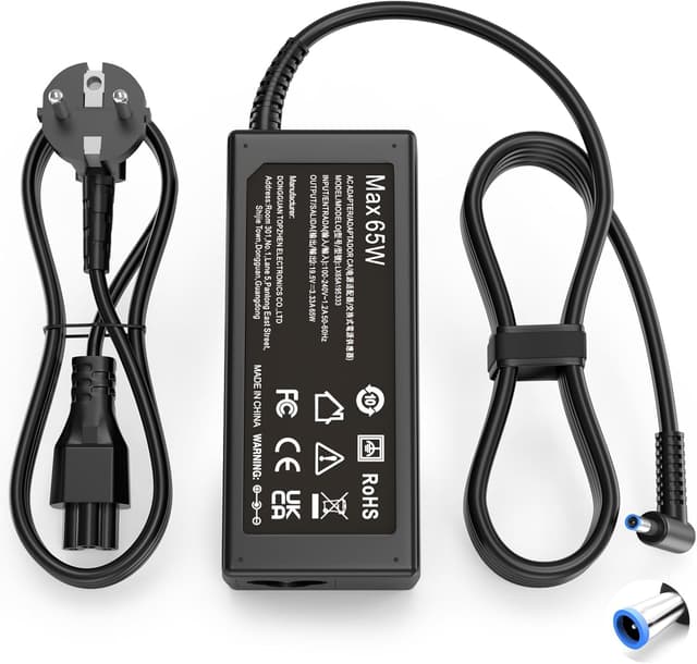 Detalle de HP 65W Laptop-Ladekabel / Netzteil 19,5V 3,33A (4,5 x 3mm) für EliteBook, ProBook, Pavilion und Chromebook