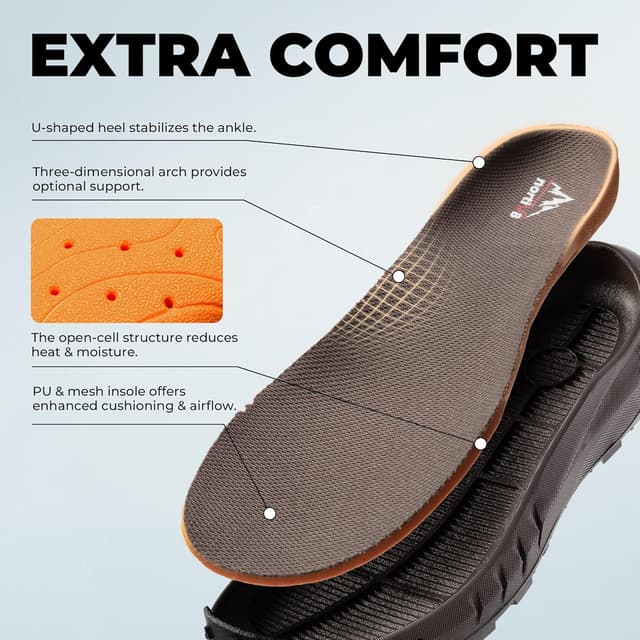 Detalle de NORTIV 8 stivali tattici militari da uomo con suola ammortizzata e cerniera laterale