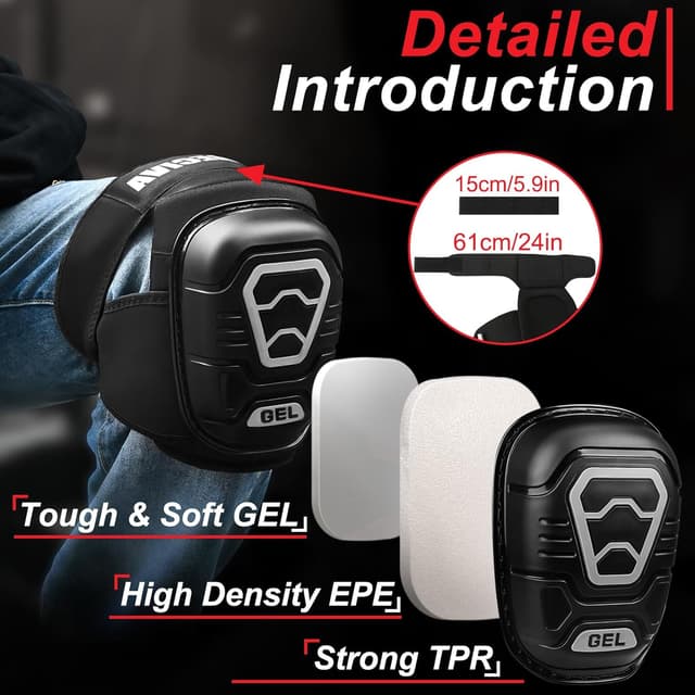 Detalle 2 de Preciva Genouillères de travail professionnelles