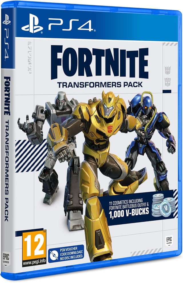 Detalle de Fortnite Transformers Pack (PS4) – Game Download Code in Box
