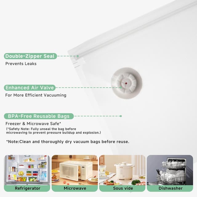 Thumbnail 4 de Mehomeli Compact Vacuum Sealer 60kPa