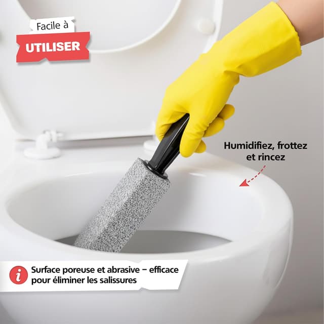 Detalle 2 de SPRINGER ZX6000 – Lot de 3 pierres ponces pour WC, pierre naturelle sans produits chimiques