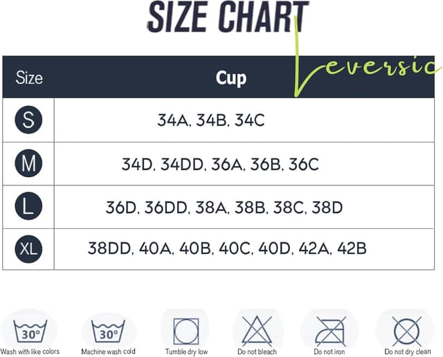 Detalle de Leversic Brassière Sport Femme sans armature rembourrée, fitness/jogging/yoga (S-XL)