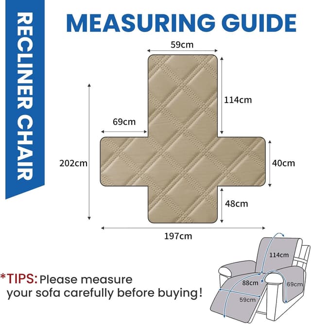 Detalle de YSTELLAA Housse de fauteuil relax 1 place étanche inclinable kaki