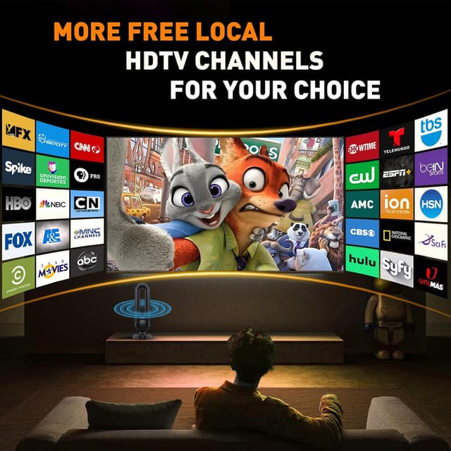 Detalle 2 de Indoor TV Aerial for Smart TV 2025 with Signal Booster