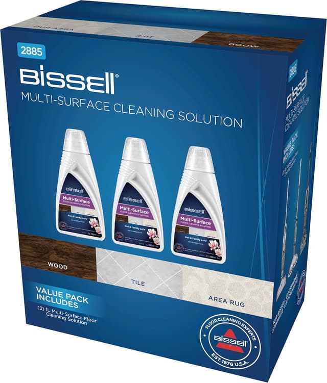 Detalle 2 de BISSELL Multi Surface Reinigungslösungen Pack 2885 (3 x 1 Liter) für CrossWave, SpinWave & HydroWave
