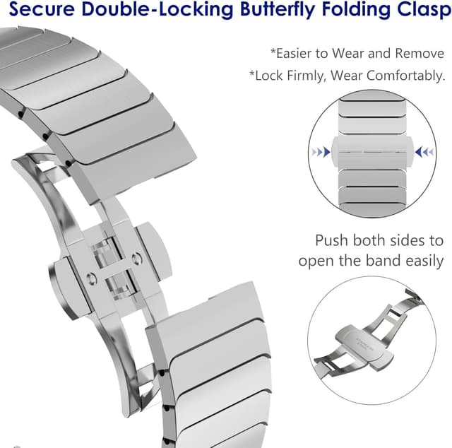 Detalle de KADES stainless steel replacement watch band for Samsung Galaxy Watch (40mm/44mm & select Classic sizes)