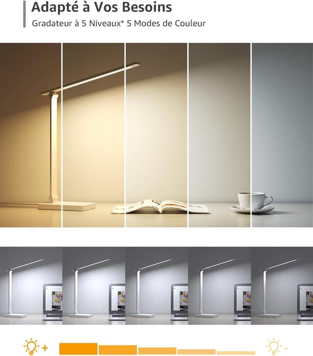 Detalle de Lepro Lampe de Bureau 800 lm