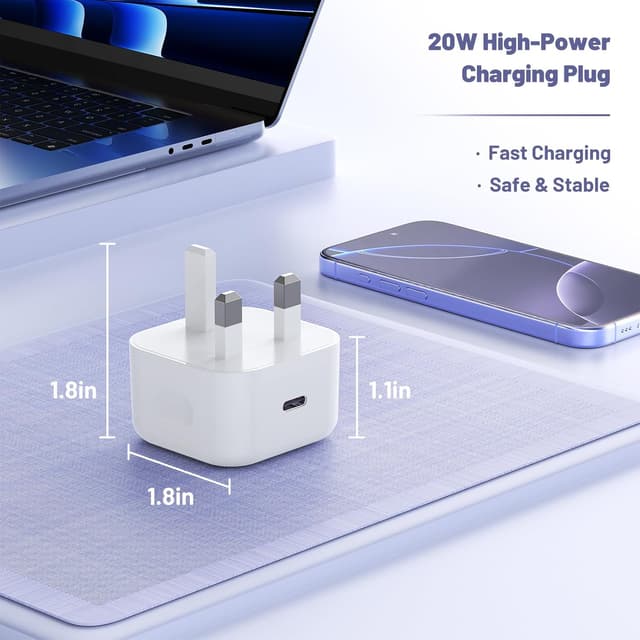 Detalle 2 de DGVERS USB C Charger for iPhone 15–17