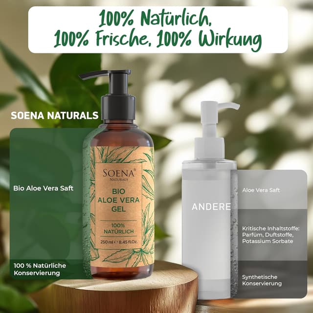 Detalle 2 de Soena Naturals Aloe Vera Gel BIO 98%