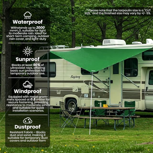 Thumbnail 2 de Velway Tarpaulin 3m x 4m 100gsm waterproof tarp