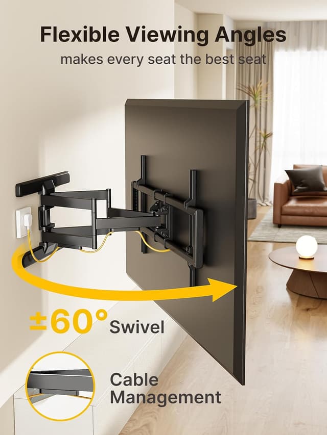 Detalle de monTEK TV wall bracket 43–95 inch, 60kg