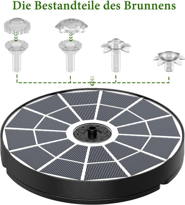 Detalle 1 de AISITIN Solar Springbrunnen 3,7 W für Außen