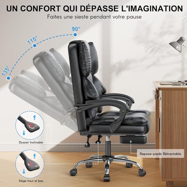 Thumbnail 6 de naspaluro Chaise de Bureau Ergonomique 150 kg
