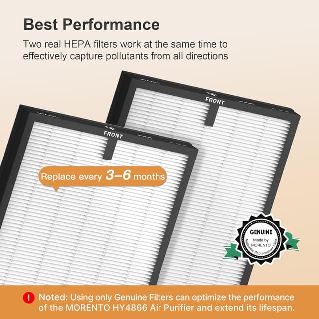 Detalle de Morento HY4866 HEPA replacement filter 2 pack