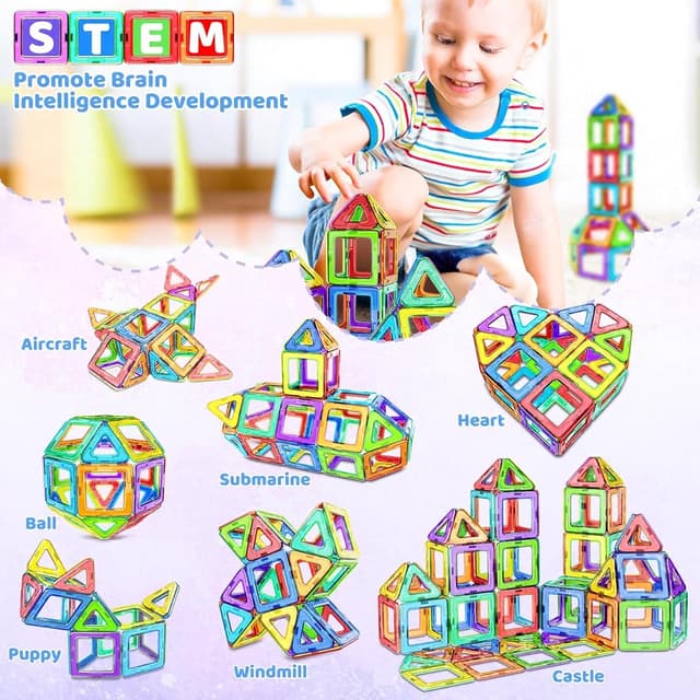 Detalle 2 de CoolJOY Magnetische Bausteine 40 Teile