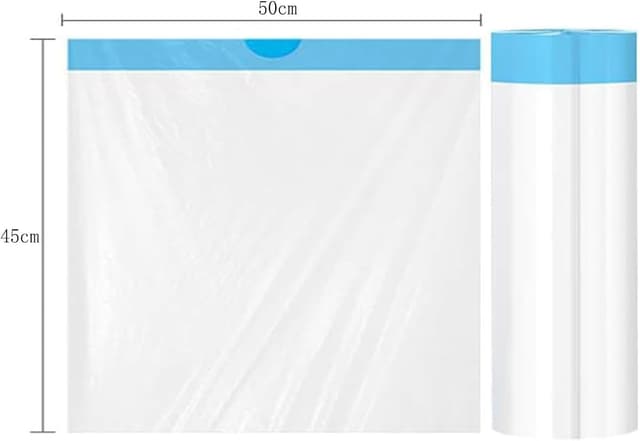 Detalle de RMAN sacs litière chat 50 x 45 cm (500 x 450 mm) avec poignée de transport, lot de 90 – 6 rouleaux