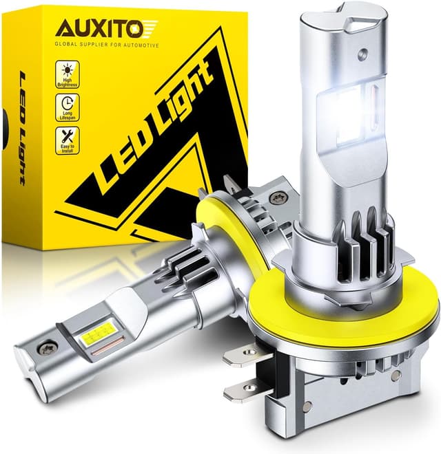 Detalle de AUXITO H11B LED Light Bulbs (H8B/H9B Size 1:1), 6500K Cool White, Plug & Play Pack of 2