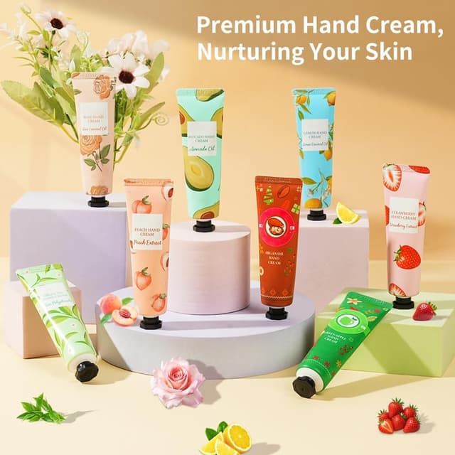 Detalle 2 de AYBUY Mini Crema Mani Idratante – set da 24 x 30 ml, riparatrice per mani secche e screpolate