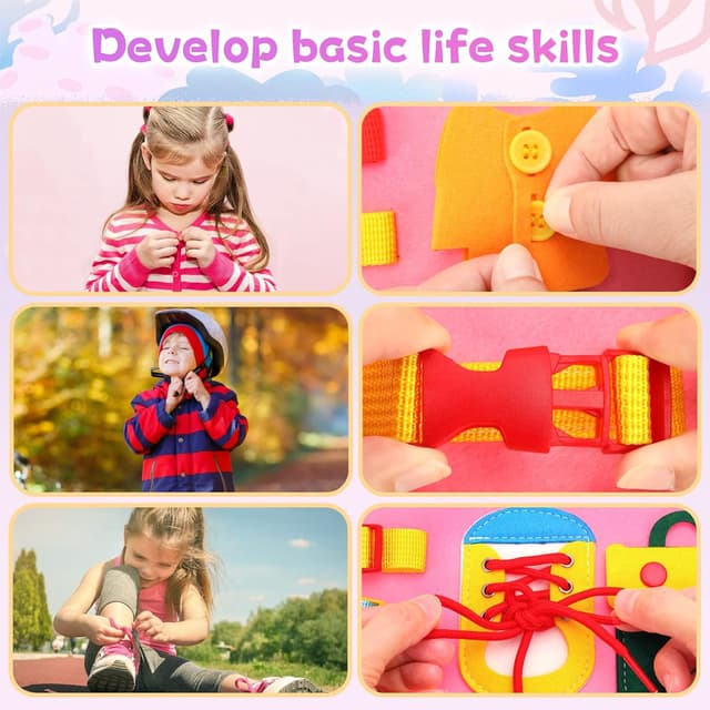 Detalle 2 de Montessori busy board for toddlers 1-3 years