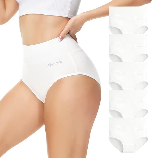 Imagen de Momoshe Damen-Unterhosen im 5er-Set aus Baumwolle mit hoher Taille en OfertitasTOP