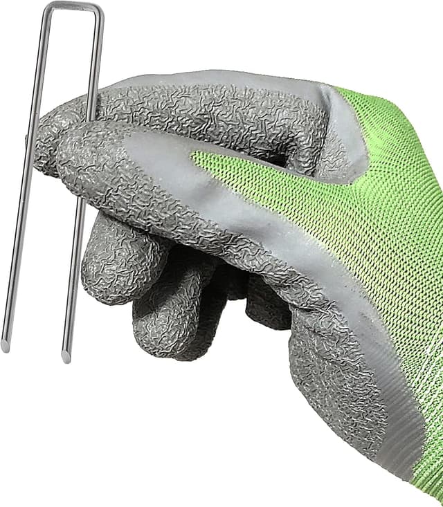 Detalle de GardenMate 300 picchetti per fissaggio a terra zincati in filo d’acciaio galvanizzato (100 mm, 13 mm, diametro 2,9 mm)